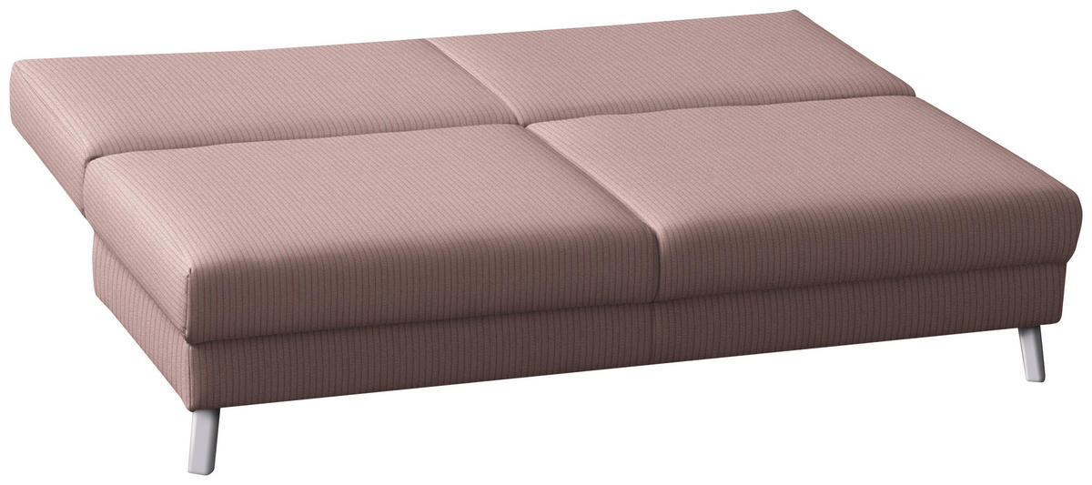 SCHLAFSOFA Cord Rosa  - Chromfarben/Rosa, Modern, Textil/Metall (194/91/90cm) - Novel