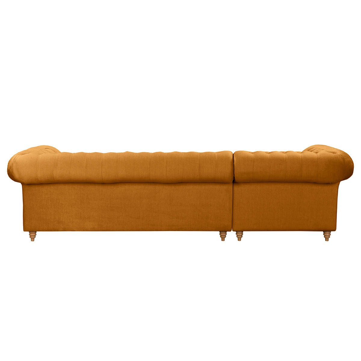 ECKSOFA Mikrofaser Bernsteinfarben  - Bernsteinfarben/Braun, Design, Holz/Textil (182/284cm) - P & B