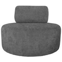 SESSEL Struktur Dunkelgrau  - Dunkelgrau/Schwarz, Basics, Textil/Metall (88/70/88cm) - Livetastic