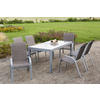 GARTENSTUHL Aluminium Silberfarben, Taupe  - Taupe/Silberfarben, KONVENTIONELL, Textil/Metall (56/97/76cm) - Gardenson