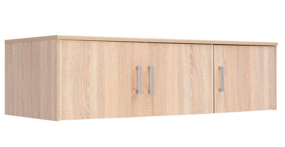 AUFSATZSCHRANK 157/43/54 cm   - Silberfarben/Sonoma Eiche, KONVENTIONELL, Holzwerkstoff/Metall (157/43/54cm) - Xora