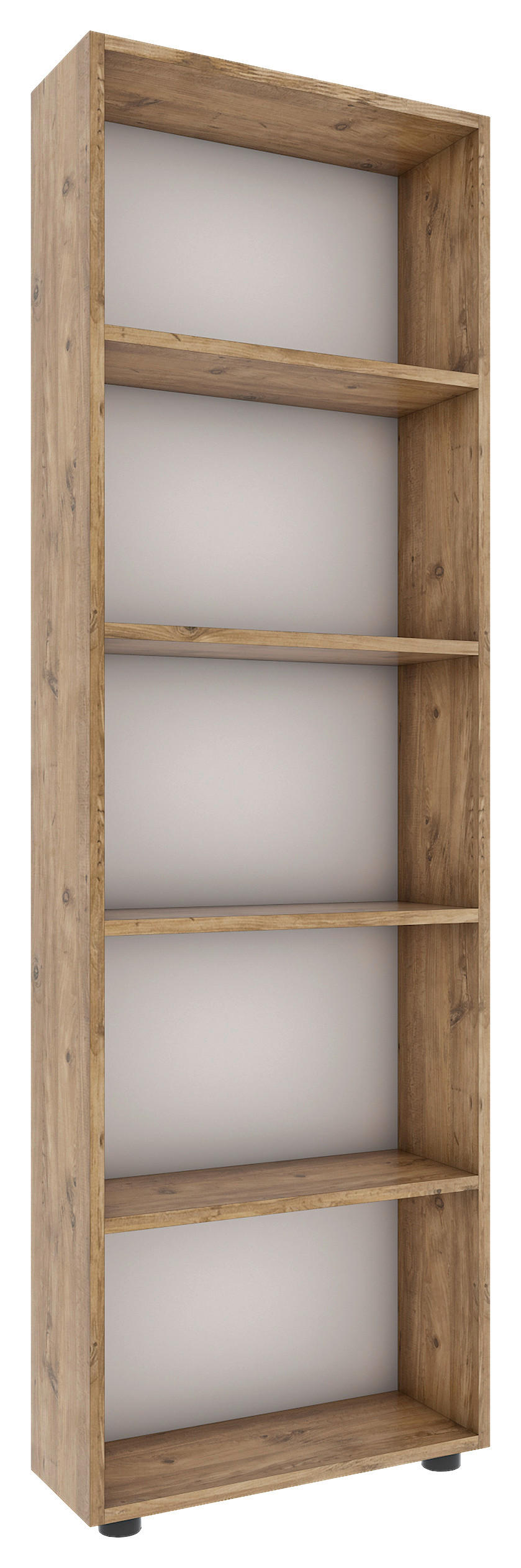 STANDREGAL Honigeiche  - Honigeiche/Schwarz, Basics, Holzwerkstoff/Kunststoff (56/169/20cm) - MID.YOU