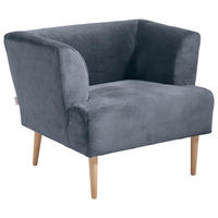 FÅTÖLJ i textil petrol  - bokfärgad/petrol, Design, trä/textil (85/71/80cm) - MID.YOU