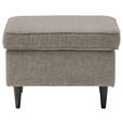 HOCKER Mikrovelours Sandfarben  - Sandfarben/Schwarz, Basics, Holz/Textil (63/43/42cm) - Carryhome