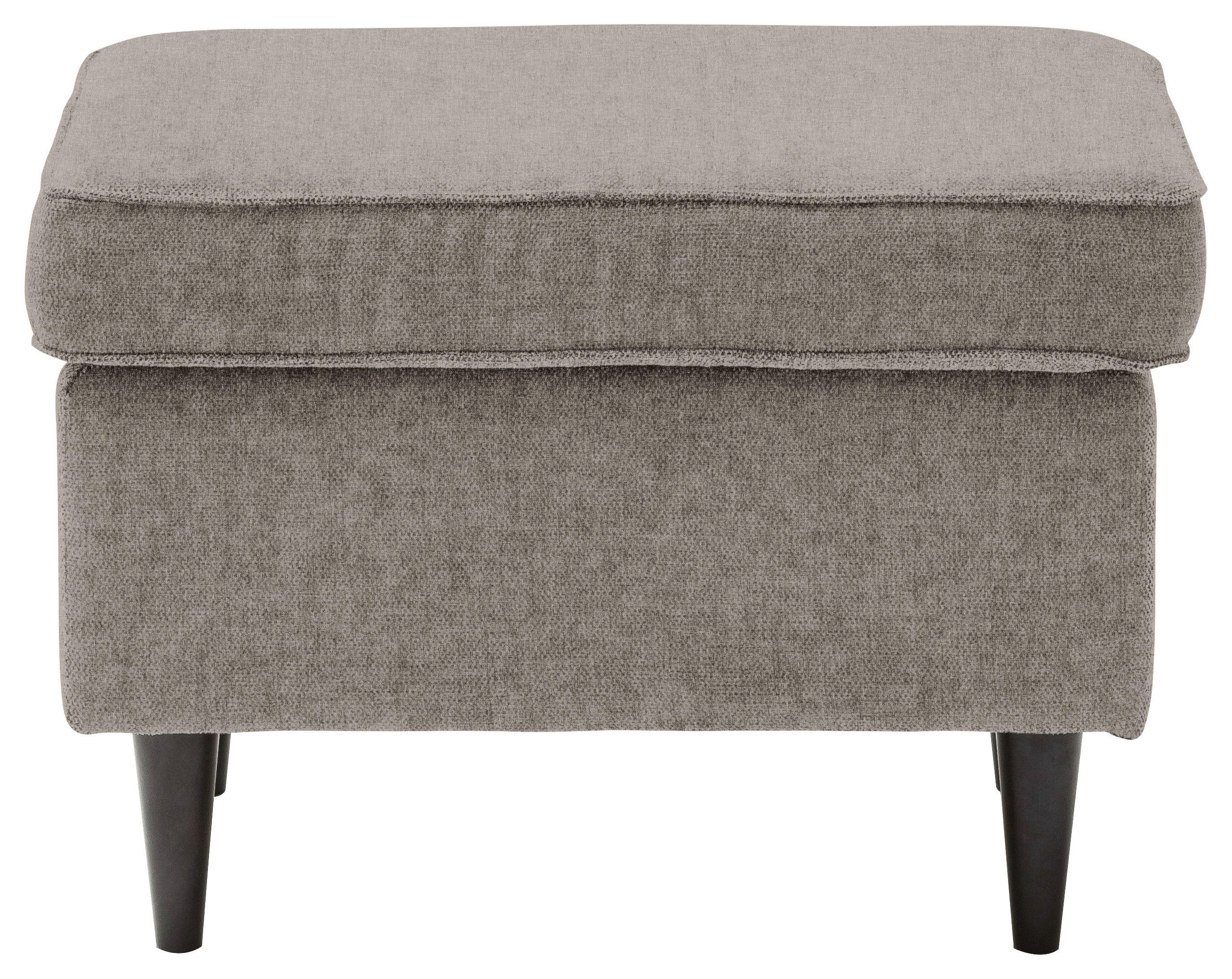 HOCKER Mikrovelours Sandfarben  - Sandfarben/Schwarz, Basics, Holz/Textil (63/43/42cm) - Carryhome