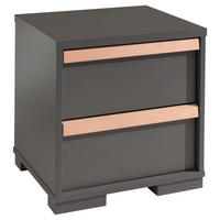 NACHTSCHRANK 48,1/48,8/40 cm  - Anthrazit/Buchefarben, MODERN, Holz/Holzwerkstoff (48,1/48,8/40cm) - MID.YOU