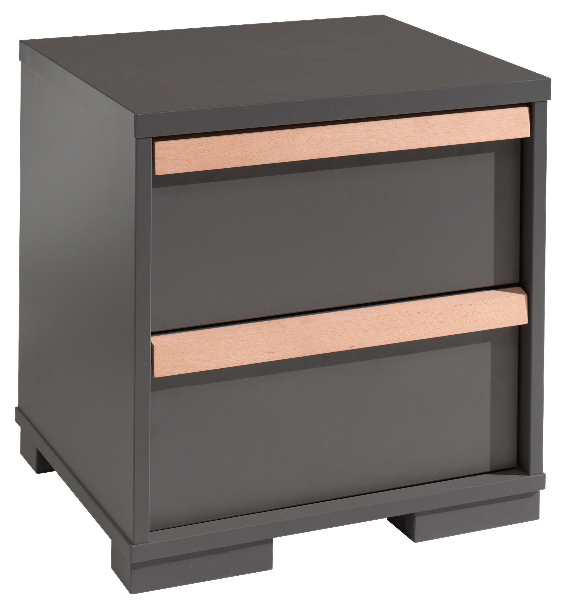 Nachtkästchen London B: 48,1 cm Anthrazit