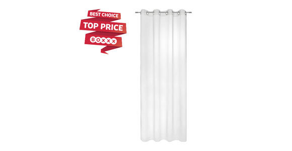 ÖSENVORHANG transparent  - Weiß, Basics, Textil (140/245cm) - Boxxx