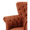 OHRENSESSEL in Velours Rostfarben  - Rostfarben/Schwarz, Design, Holz/Textil (96/112/86cm) - MID.YOU