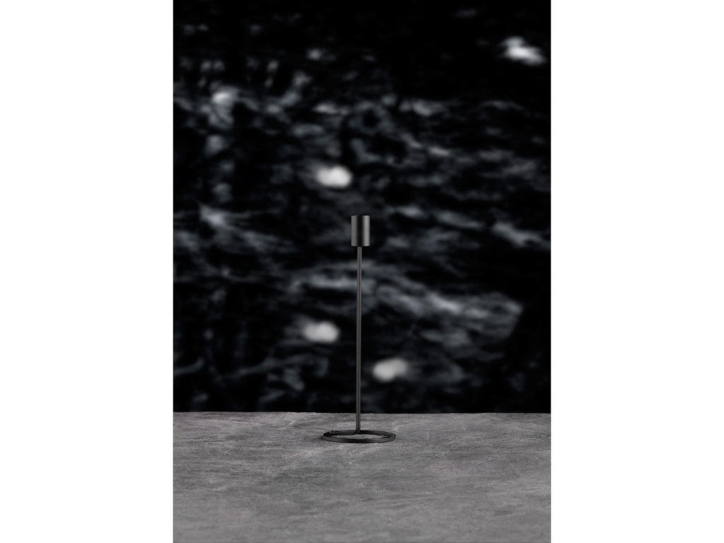 STABKERZENHALTER - Schwarz, Trend, Metall (10/25cm) - Villa Collection