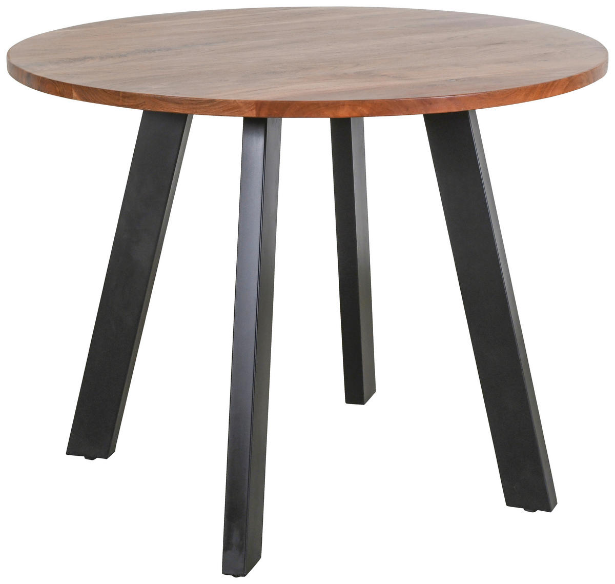 ESSTISCH in Holz, Metall 100/100/76 cm  - Schwarz/Braun, LIFESTYLE, Holz/Metall (100/100/76cm) - MID.YOU