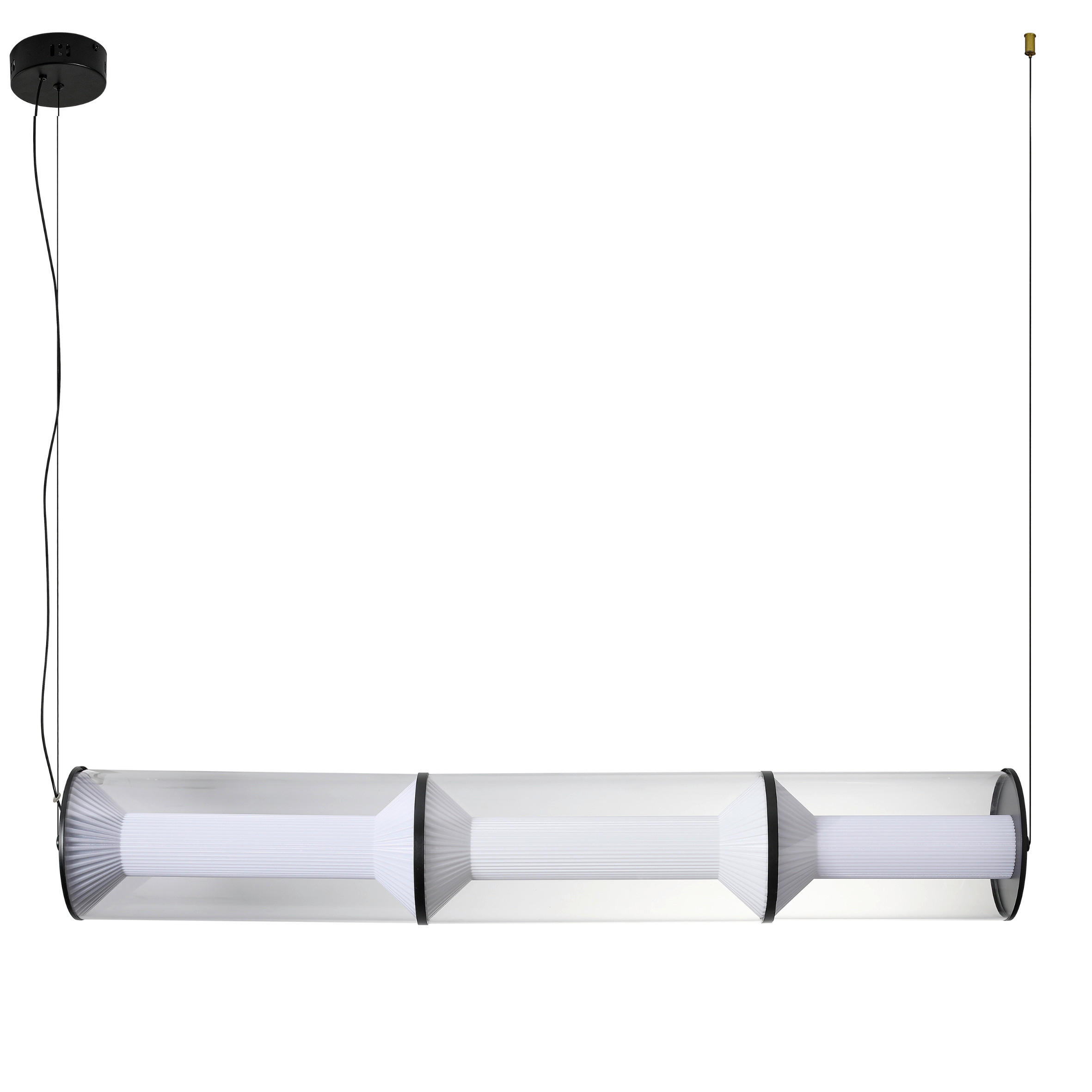 LED-PENDELLEUCHTE Aeris 120/93.5/15 cm  - Schwarz, Design, Metall (120/93.5/15cm)