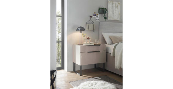 NACHTSCHRANK 60/59,4/43 cm  - Schieferfarben/Grau, Basics, Holzwerkstoff/Metall (60/59,4/43cm) - Dieter Knoll