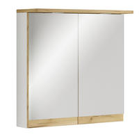 SPIEGELSCHRANK 60/59/23 cm  - Honigeiche/Weiß, Trend, Glas/Holzwerkstoff (60/59/23cm) - MID.YOU