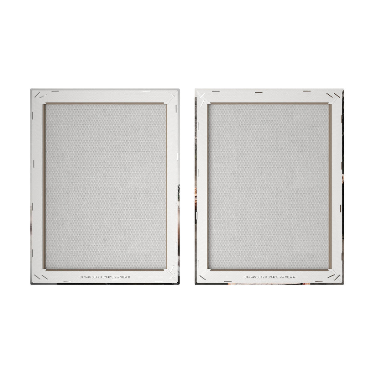 BILDERSET - Multicolor, Basics, Holz/Textil (2x32/42cm)