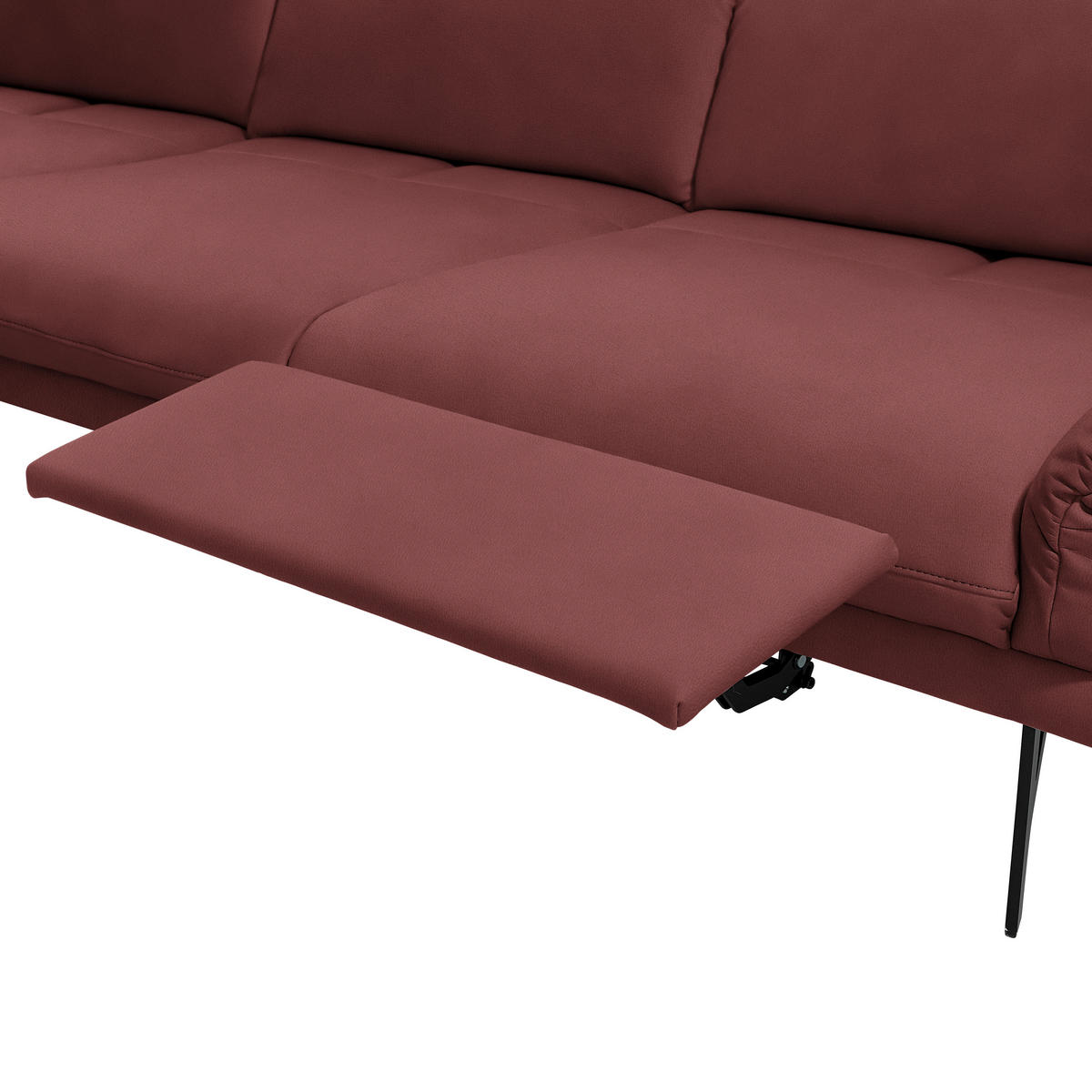 ECKSOFA in Echtleder Rot  173/308 cm  - Anthrazit/Rot, Design, Leder/Metall (173/308cm) - Joop!