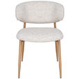 STUHL   Webstoff  Eichefarben, Beige  - Eichefarben/Beige, Design, Textil/Metall (54/80/59cm) - Novel