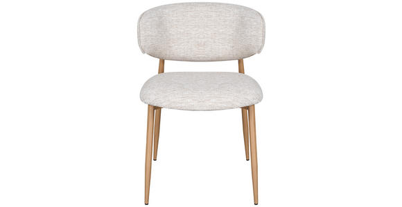 STUHL   Webstoff  Eichefarben, Beige  - Eichefarben/Beige, Design, Textil/Metall (54/80/59cm) - Novel