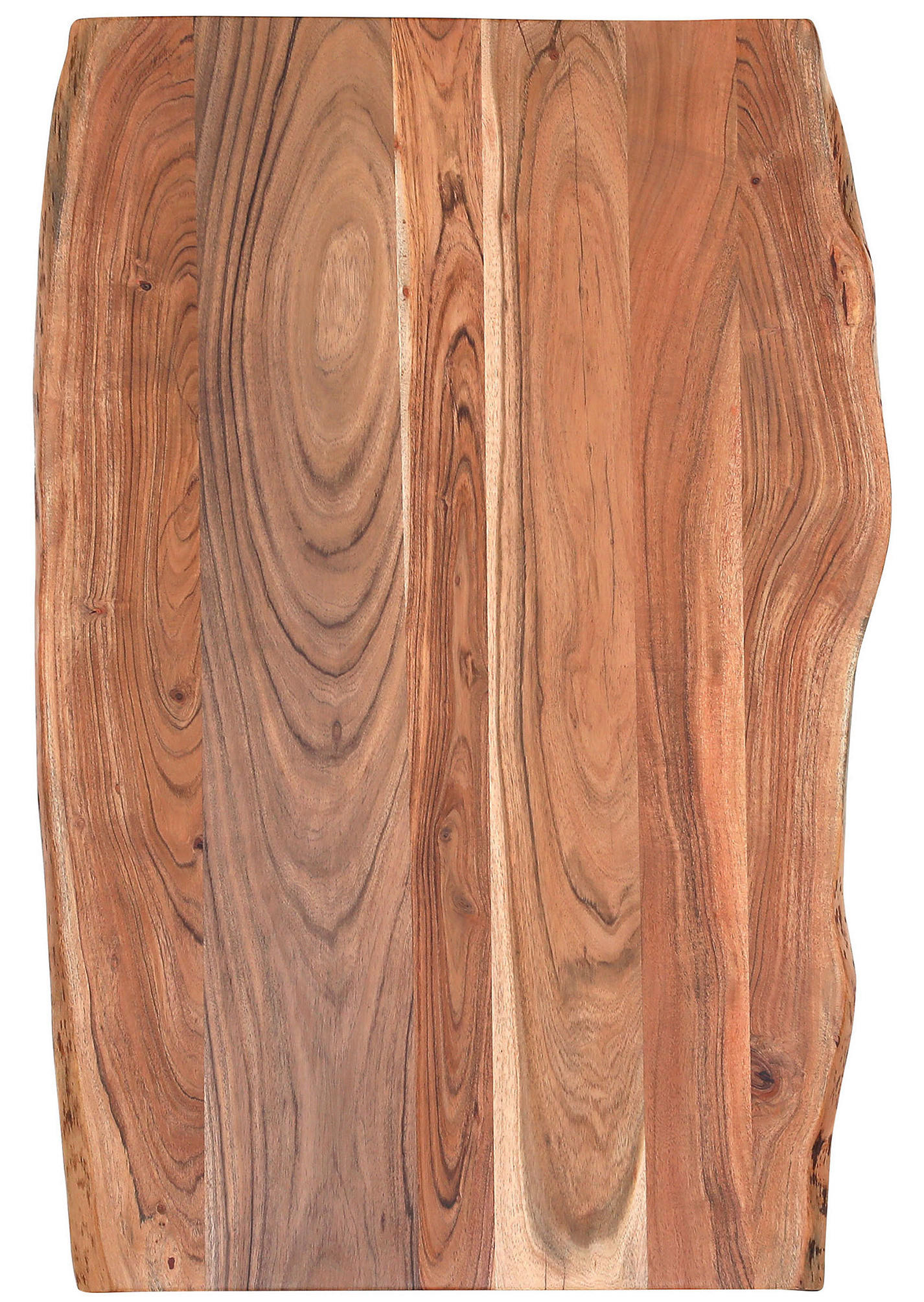 ESSTISCH 140/90/76 cm Akazie massiv Holz Weiß, Akaziefarben rechteckig  - Weiß/Akaziefarben, Design, Holz/Metall (140/90/76cm) - Landscape