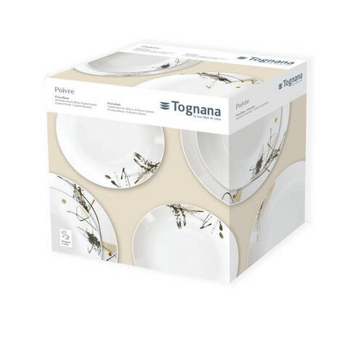 SERVIS ZA RUČAVANJE  Madison Poivre     18 delova   - bela/svetlobraon, Osnovno, keramika (36.5/23/29.5cm) - Tognana