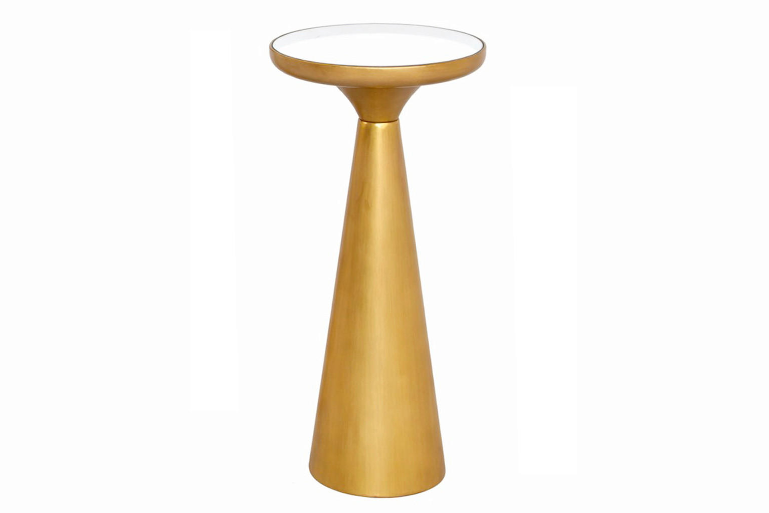BEISTELLTISCH 30/30/67 cm Goldfarben rund  - Goldfarben, Design, Glas/Metall (30/30/67cm) - MID.YOU