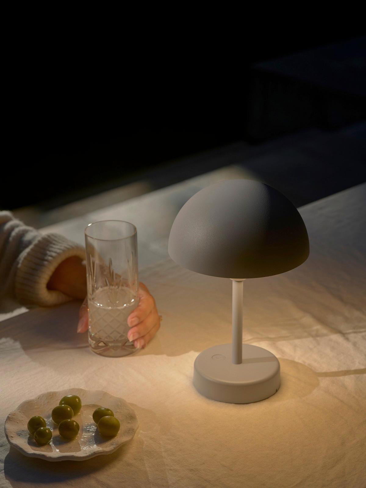 AKKU-TISCHLEUCHTE 16/25 cm   - Grau, Design, Metall (16/25cm) - Nordlux