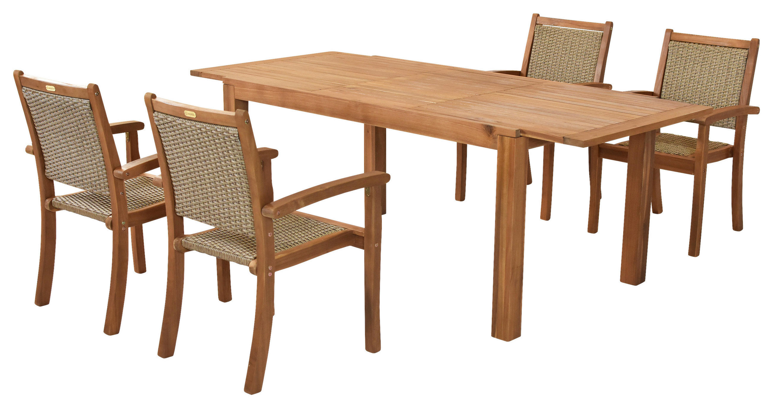 GARTENSET 5-teilig  - Naturfarben, MODERN, Holz/Kunststoff - Gardenson