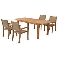 GARTENSET 5-teilig  - Naturfarben, MODERN, Holz/Kunststoff - Gardenson