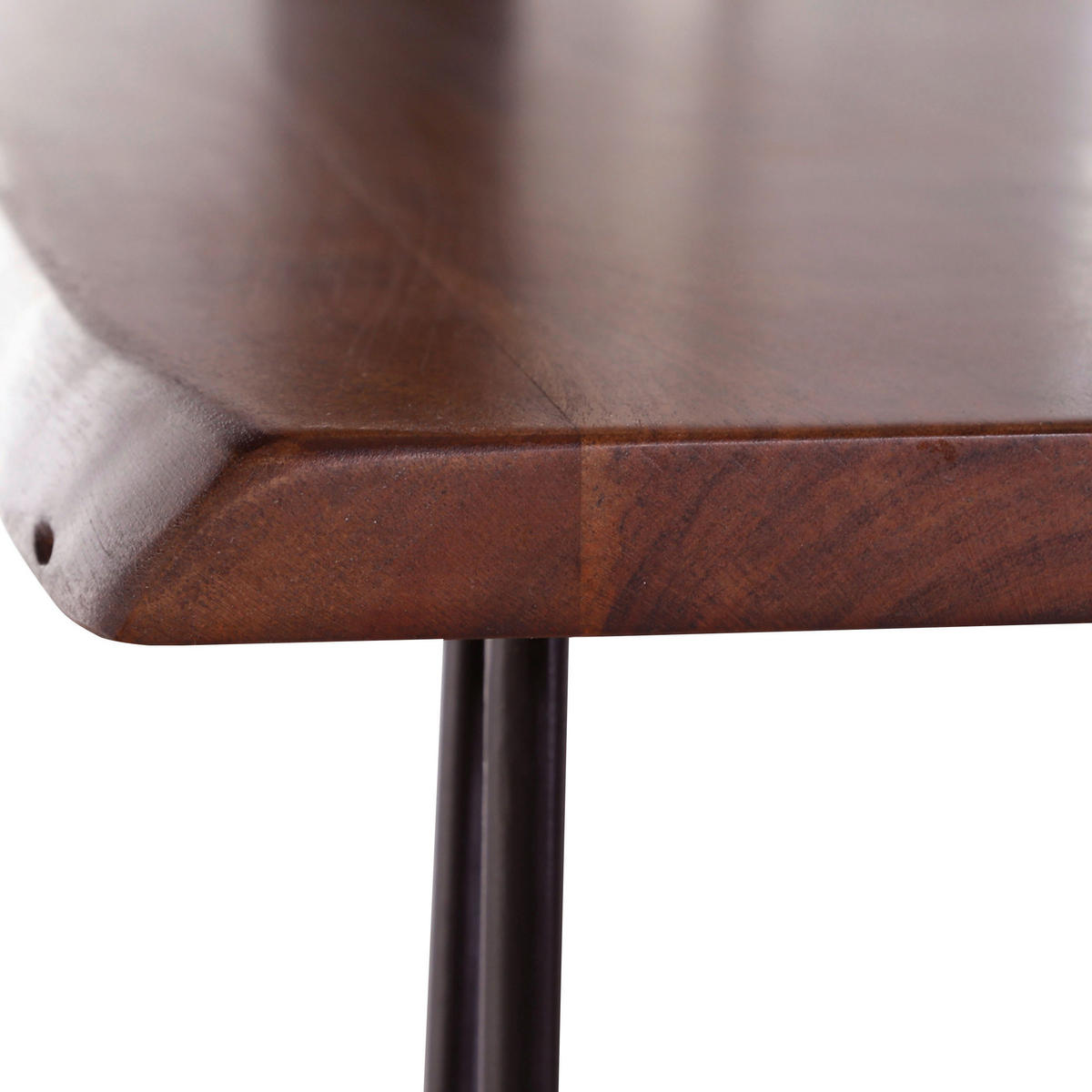 ESSTISCH      - Schwarz/Braun, KONVENTIONELL, Holz/Metall (160/90/76cm) - Milino
