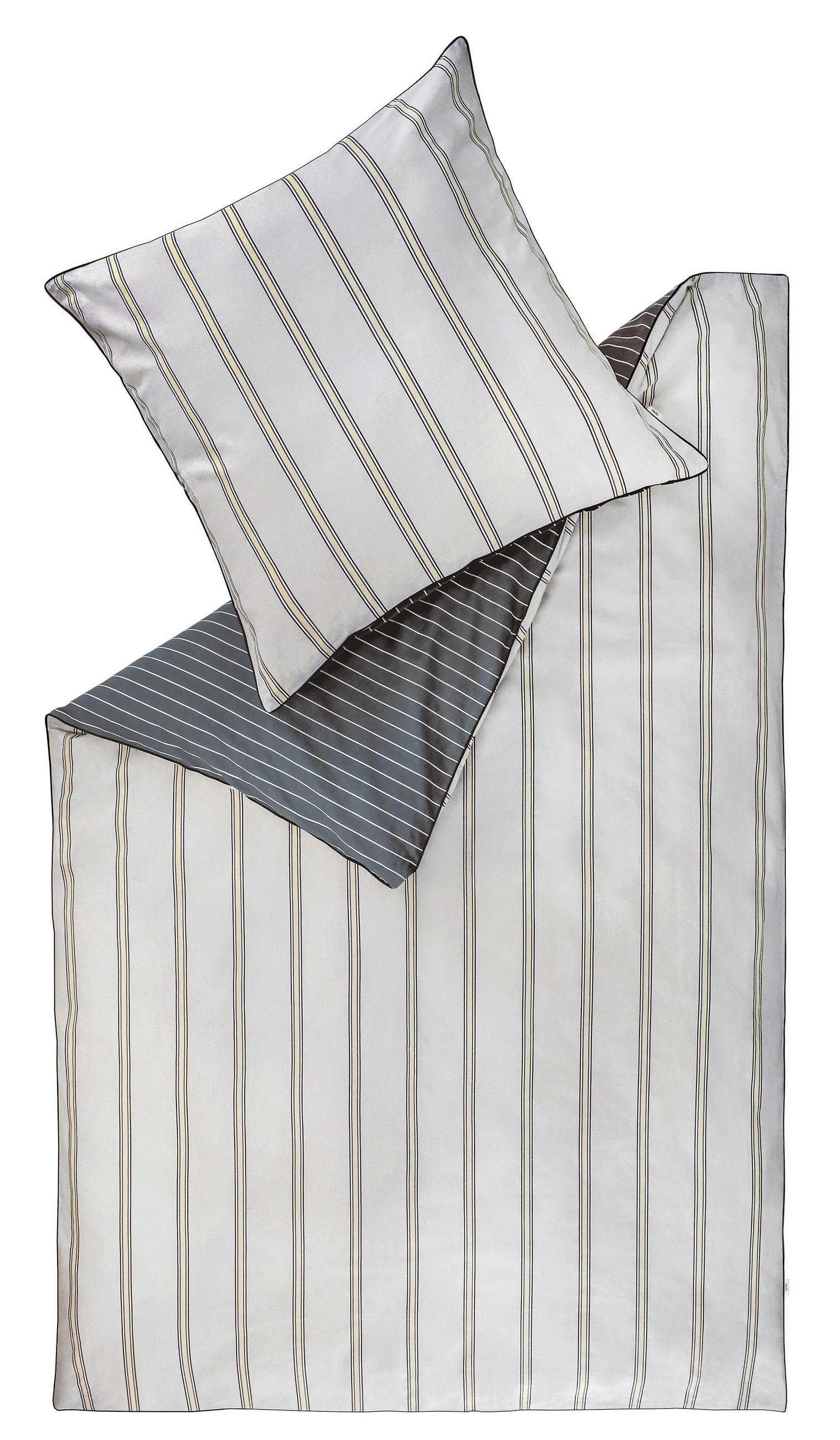 POVLEČENÍ, renforcé, antracitová, krémová, šedá, 140/220 cm - šedá/krémová, Trend, textil (140/220cm) - Esprit