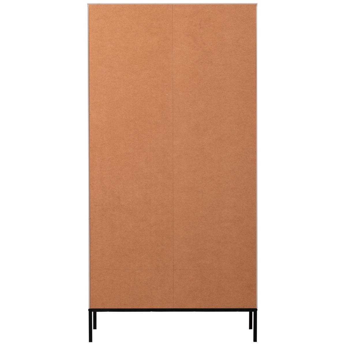 GARDEROBENSCHRANK Adam  in 100/200/53 cm  - Hellgrau/Schwarz, Design, Holz/Holzwerkstoff (100/200/53cm) - Livetastic