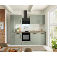 KÜCHENBLOCK 250 cm   in Wildeiche, Schilfgrün  - Schilfgrün/Wildeiche, Trend, Holzwerkstoff/Metall (250cm) - Respekta