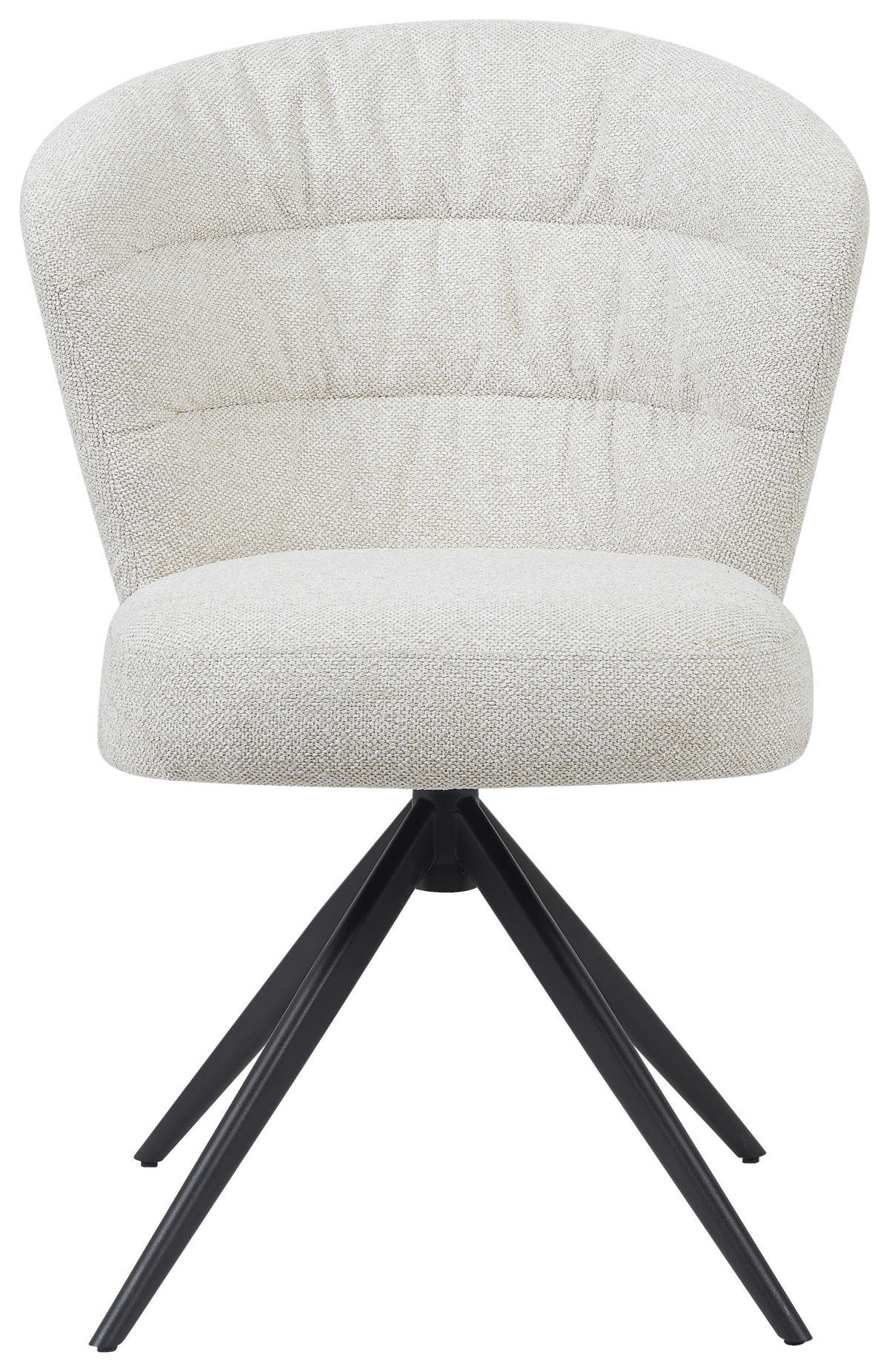 STUHL - Beige/Schwarz, Design, Textil/Metall (64/89/58cm) - Stylife