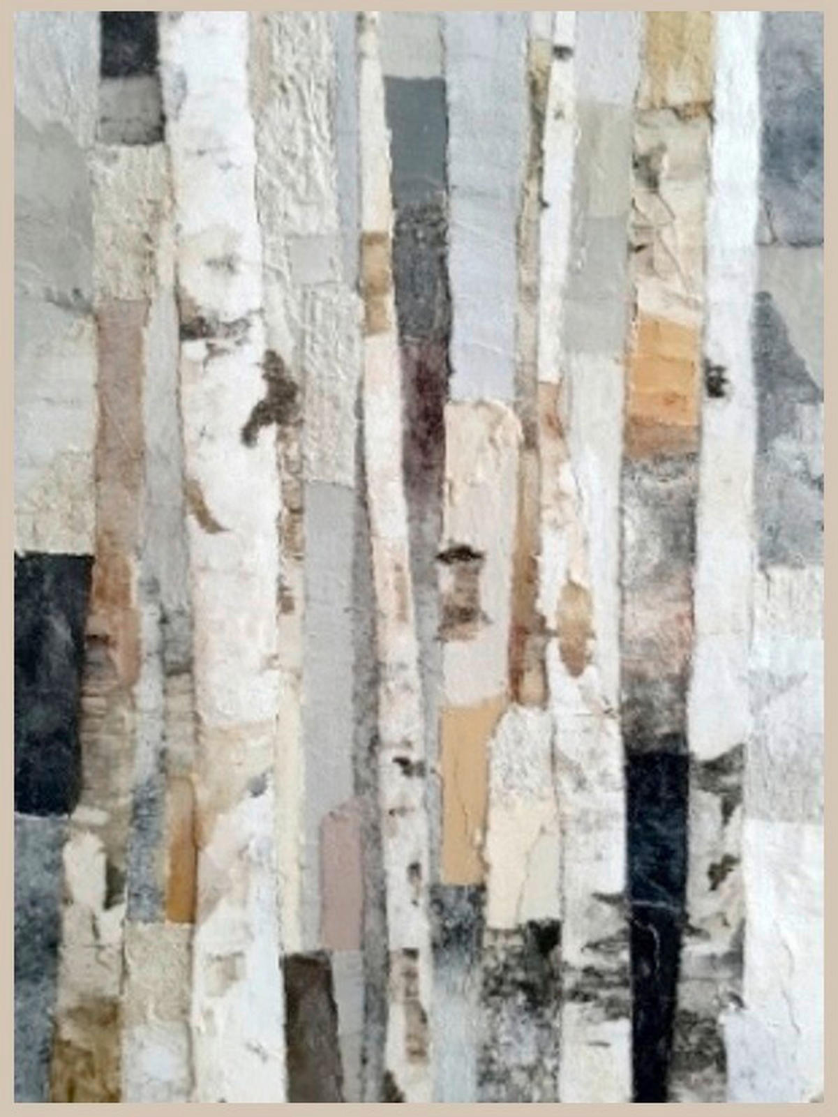 LEINWANDBILD Abstraktes 90/120 cm  - Multicolor, Basics, Holz/Papier (90/120cm) - Euroart