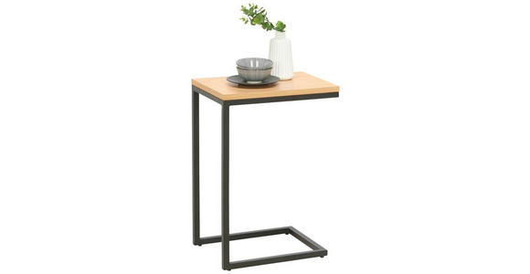 BEISTELLTISCH in Holz, Metall, Holzwerkstoff 40/30/60 cm - Eichefarben/Schwarz, Design, Holz/Holzwerkstoff (40/30/60cm) - Carryhome