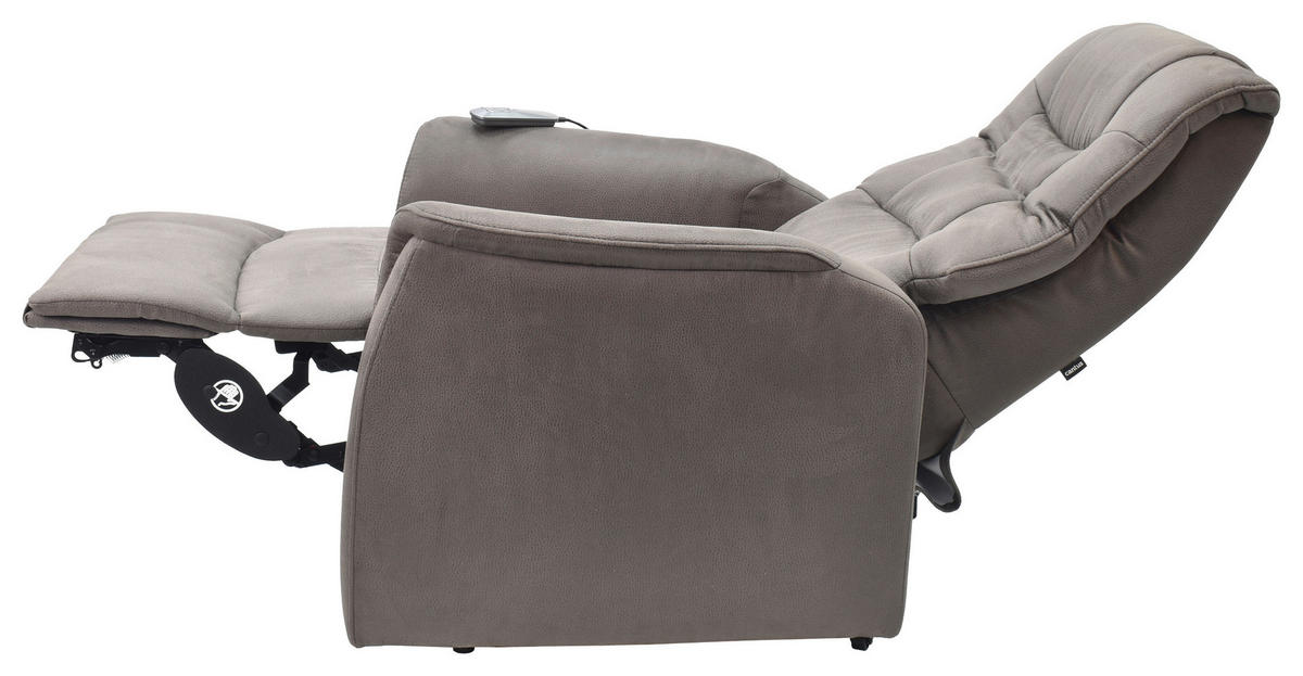 FERNSEHSESSEL  mit Webstoff Dunkelbraun Relaxfunktion, Aufstehhilfe, ausziehbare Fußstütze  - Dunkelbraun, KONVENTIONELL, Textil/Metall (82/111/78/89/175cm) - Cantus