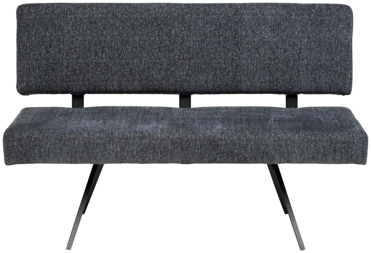 SITZBANK Metall, Textil Dunkelgrau  - Dunkelgrau/Schwarz, Konventionell, Textil/Metall (140/90/62cm) - MID.YOU