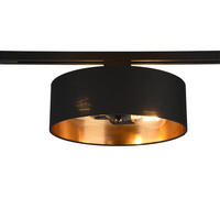 SCHIENENSYSTEM - Goldfarben/Schwarz, Basics, Metall (30/16,3cm) - Trio Leuchten