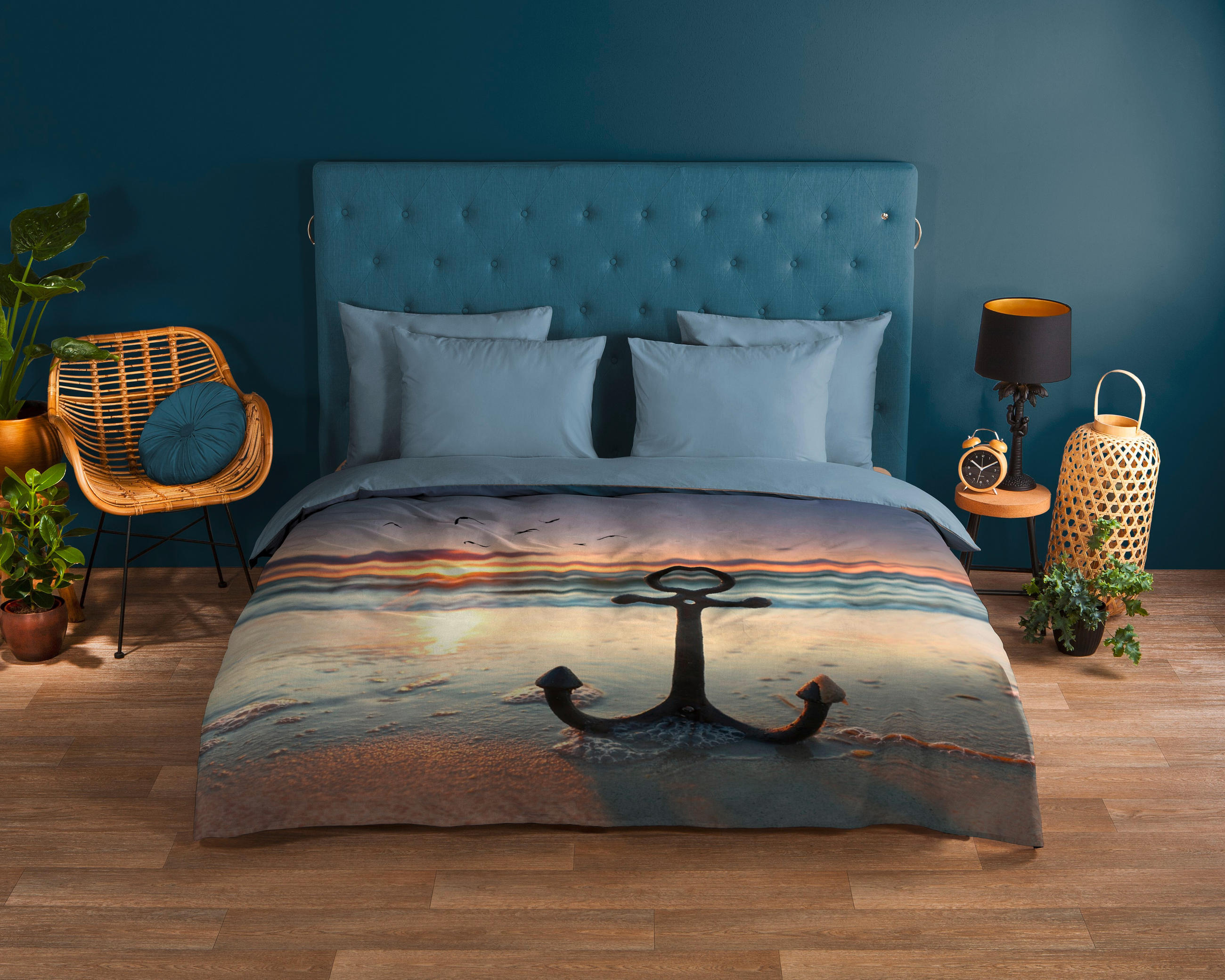 WENDEBETTWÄSCHE Good Morning Renforcé 140/200 cm  - Multicolor, Design, Textil (140/200cm)