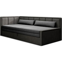 RÉCAMIERE Textilgeflecht Anthrazit, Schwarz  - Anthrazit/Schwarz, Design, Kunststoff/Textil (82/77/214cm) - MID.YOU