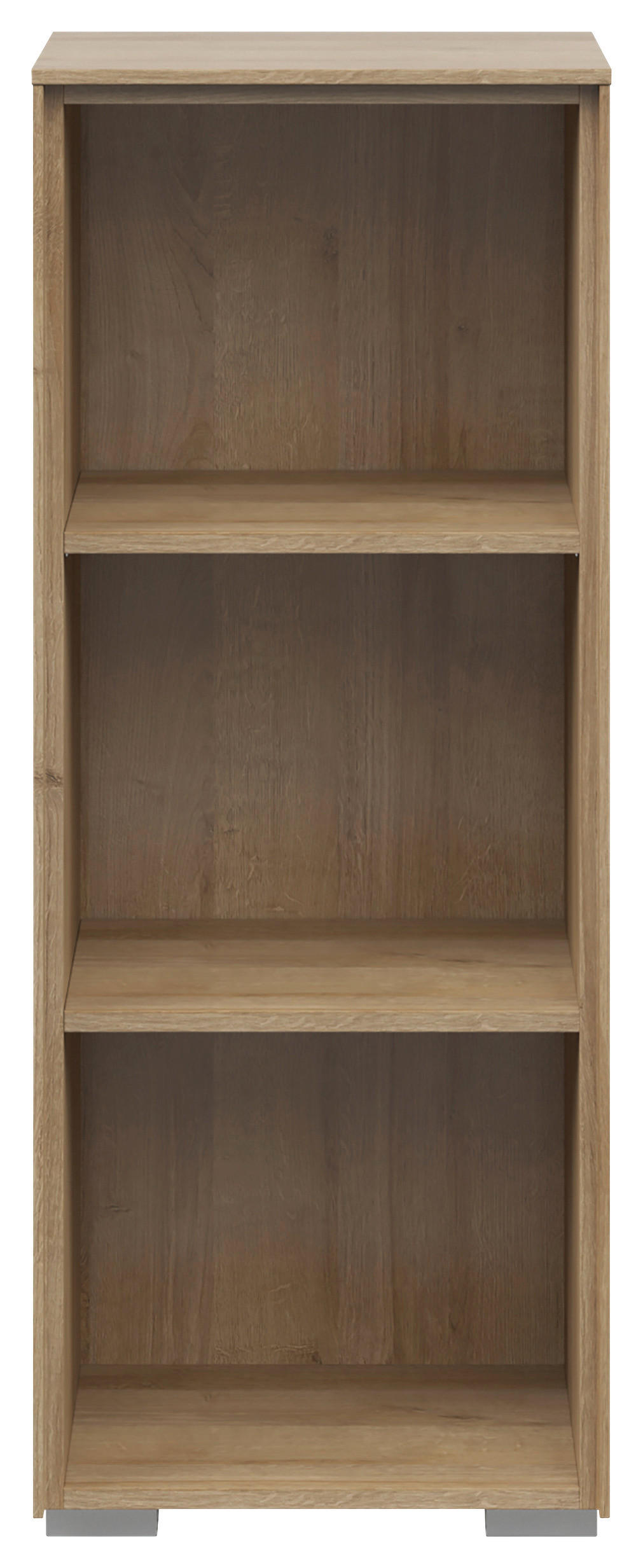 AKTENREGAL Eichefarben  - Eichefarben/Silberfarben, KONVENTIONELL, Holzwerkstoff/Kunststoff (43/110/37cm) - Voleo