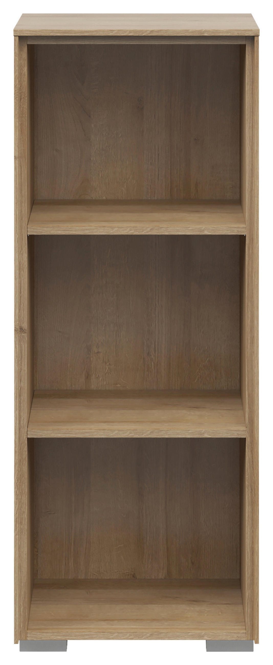 AKTENREGAL Eichefarben  - Eichefarben/Silberfarben, KONVENTIONELL, Holzwerkstoff/Kunststoff (43/110/37cm) - Voleo