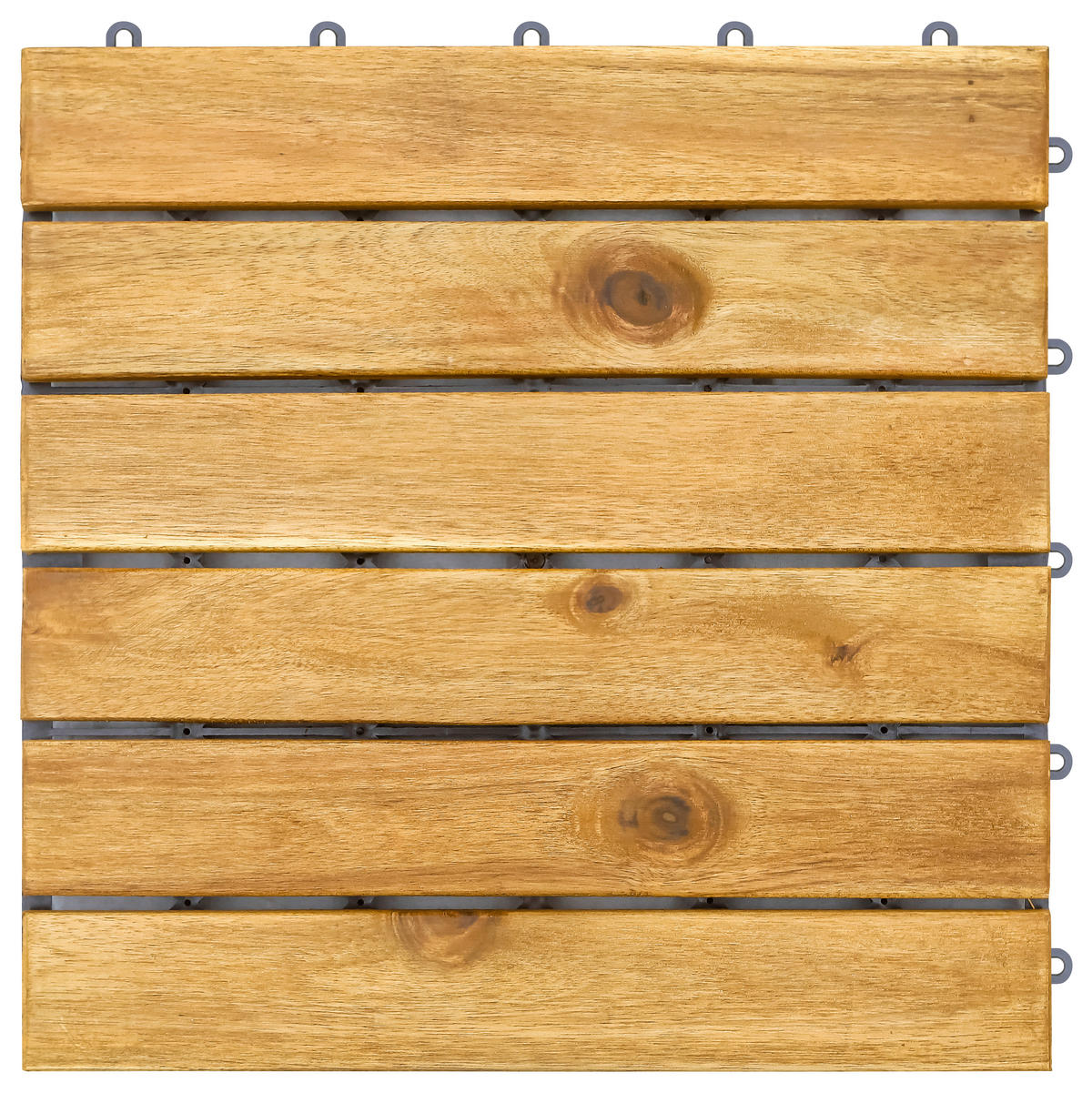 TERRASSENFLIESE Akazie Uno 15 Stück  - Braun/Akaziefarben, KONVENTIONELL, Holz/Kunststoff (30/30/2,4cm) - Ambia Garden