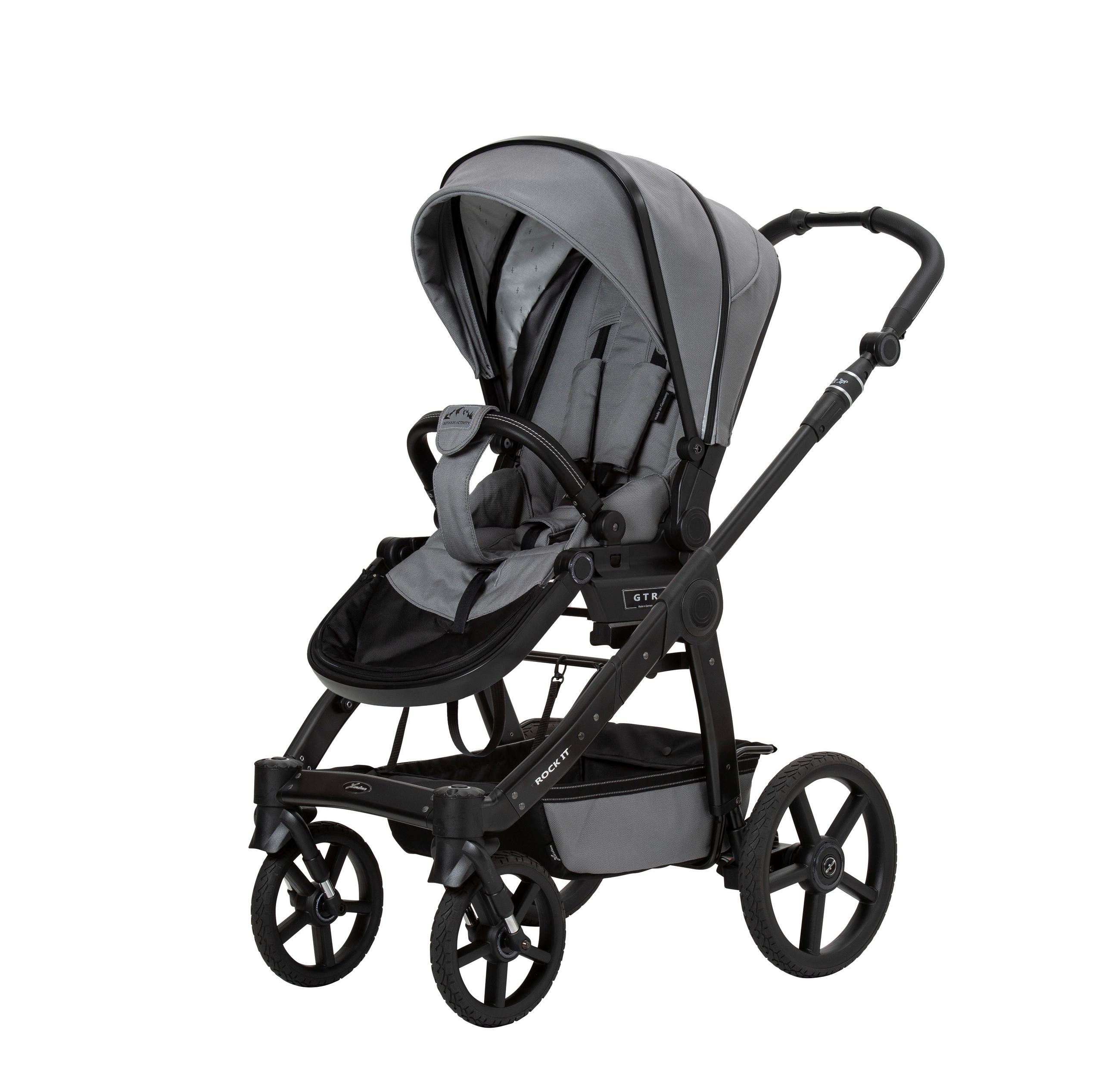 KINDERWAGENSET Outdoor Activity  - Grau, Basics, Textil (58,5/115/102cm) - Hartan
