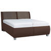 POLSTERBETT 160/200 cm  in Braun  - Weiss/Silberfarben, Design, Holzwerkstoff/Kunststoff (160/200cm) - Beldomo - Sleep