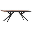 ESSTISCH in Holz, Metall 200/100/76 cm - Schwarz/Akaziefarben, Design, Holz/Metall (200/100/76cm) - Landscape