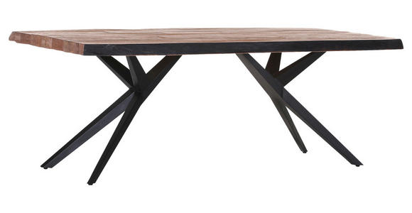 ESSTISCH in Holz, Metall 200/100/76 cm - Schwarz/Akaziefarben, Design, Holz/Metall (200/100/76cm) - Landscape