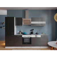 KÜCHENBLOCK 280 cm   in Grau  - Edelstahlfarben/Graphitfarben, Basics, Holzwerkstoff/Metall (280cm) - Respekta