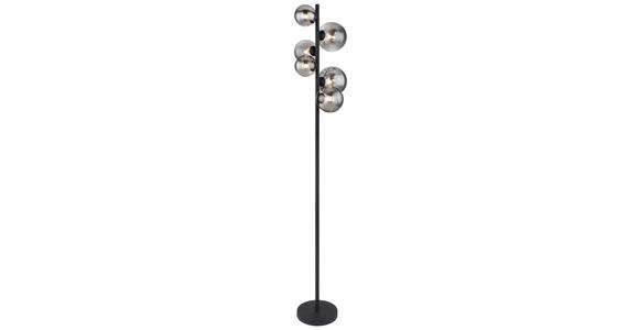 LED-STEHLEUCHTE 28,5/155 cm  - Schwarz, Design, Glas/Metall (28,5/155cm) - Dieter Knoll