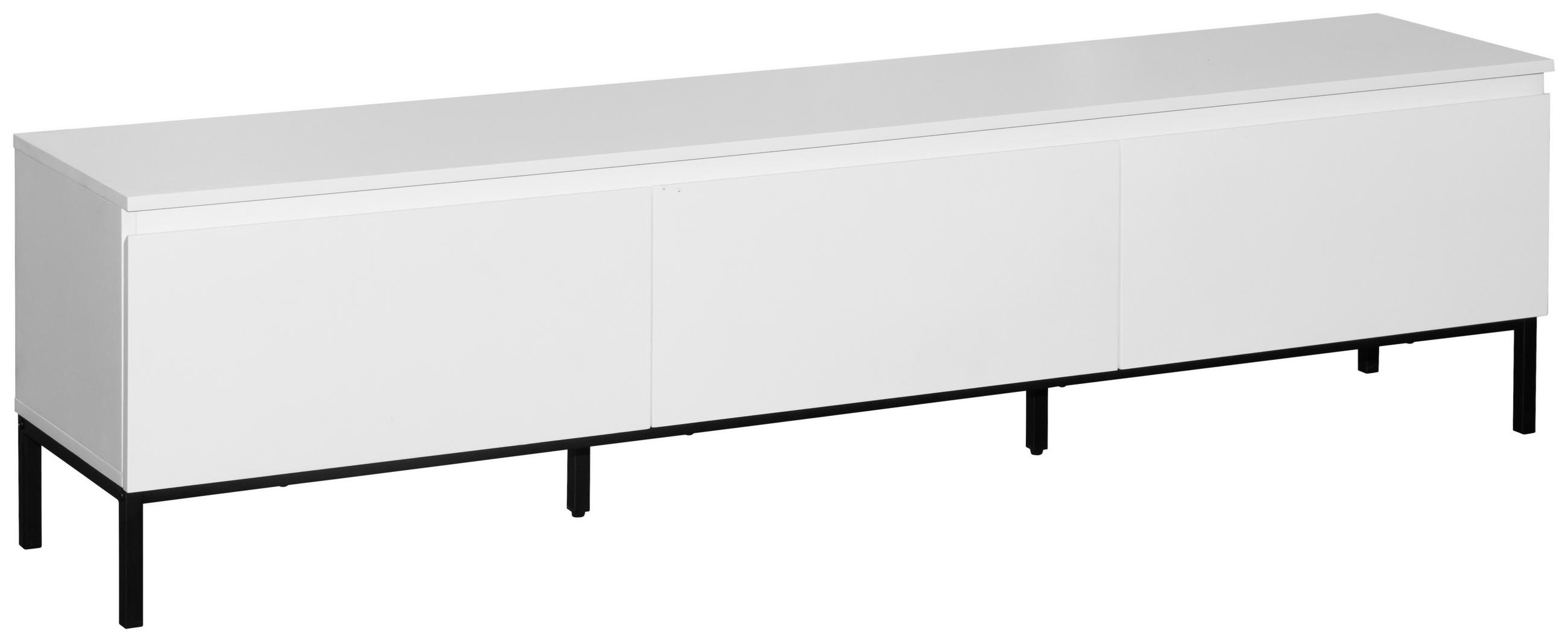 LOWBOARD  in 180/46/35 cm  - Schwarz/Weiß, Design, Holzwerkstoff/Metall (180/46/35cm) - Hom`in